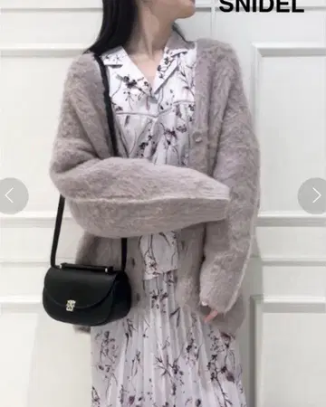 snidel 알파카 미들 가디건