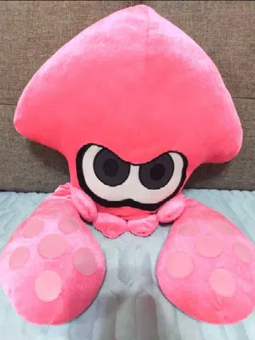 스플래툰 오징어 봉제 인형 핑크