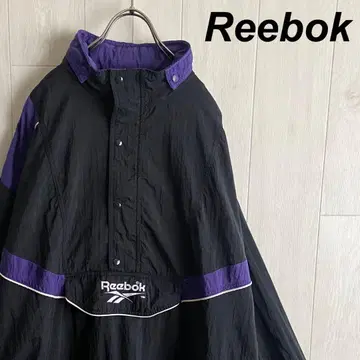 구제 의류 리복 센터 자수 로고 하프 지퍼 나일론 자켓 90's