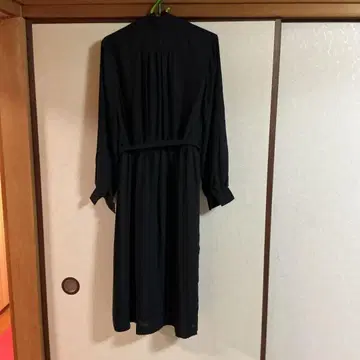 블랙 롱 드레스 벨트 포함