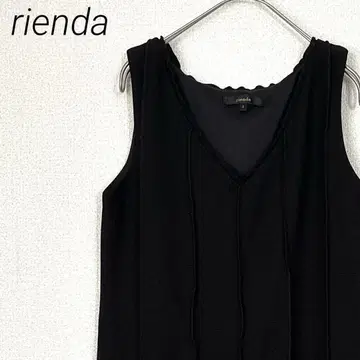 rienda 미니 원피스 드레스 V넥 타이트 슬리브리스 안감 부착