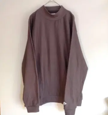 KAITEKI 하이넥 셔츠 다크 브라운 무지 L