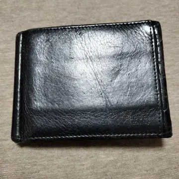 블랙 가죽 머니클립 접이식 지갑