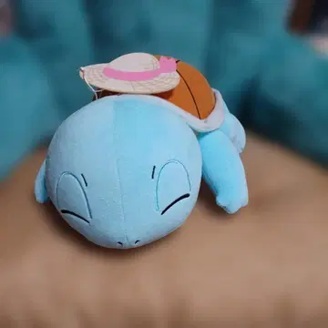 꼬부기 봉제 인형 스트로 햇 포함 약 30cm