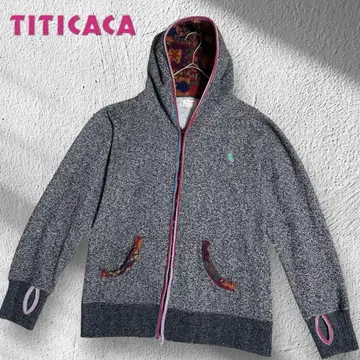 TITICACA 티티카카 자수 속기모 보아 후드티 남성용 L 그레이