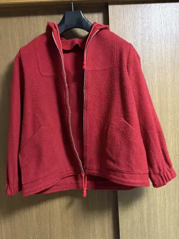 후디 자켓 빨간색 구제 의류