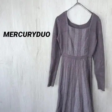 MERCURYDUO 2WAY 블로킹 자카드 플레어 니트 원피스