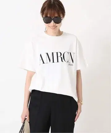 Deuxieme Classe 아메리카나 AMRCN 셔츠 화이트