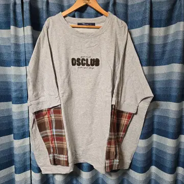DSCLUB 그레이 트레이닝복 체크 무늬