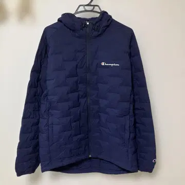 Champion 네이비 다운 자켓 후드 부착