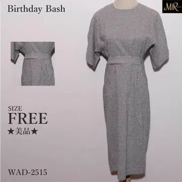 새상품급 Birthday Bash 원피스 무릎 기장 반팔 깅엄 체크
