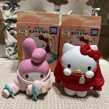 산리오 오키가에츄 피규어 헬로키티 마이멜로디 2개 세트