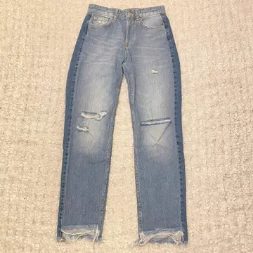 [ 새상품급 ] H&M 데님 청바지 톤온톤 바이컬러 빈티지