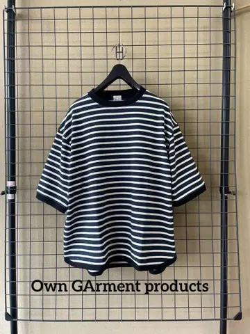 Own GArment products 하프 슬리브 보더 T셔츠
