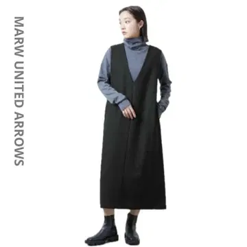 2023 유나이티드 애로우즈 말 오버롤 스커트 36 블랙