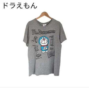 애니메이션 T셔츠 프린트 Doraemon 도라에몽 공식 반팔 그레이 L