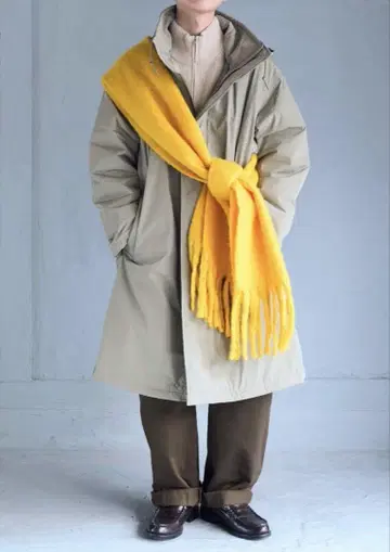 [ UNIQLO C ] 유니클로 씨 후디드 코트 카키 XL