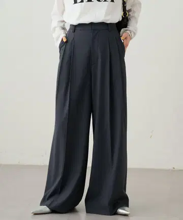 [ LOUNGE DRESS ] 2턱 와이드 팬츠