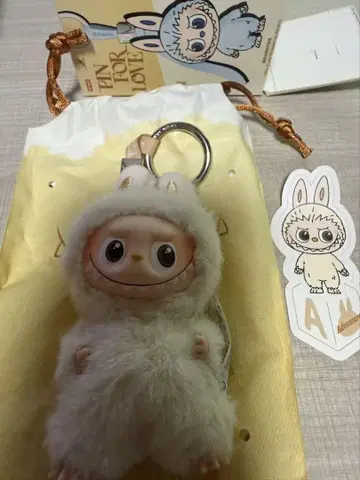 봉제 인형 키링 화이트