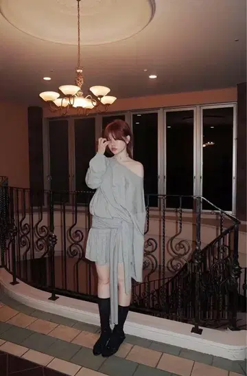 freckle 상의 + 하프 스커트 세트