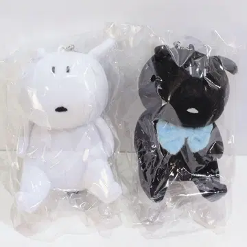 미개봉 메아리 메아우사 봉제 인형 화이트 블랙 2체 세트