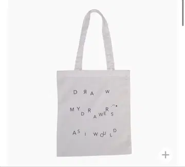 DRAW Typewriting Tote Bag WHITE