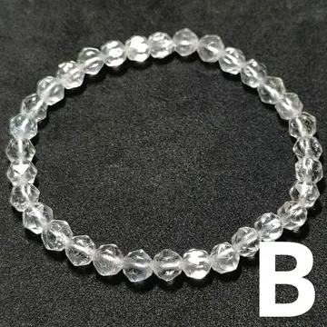 화이트 토파즈 스타컷 6mm 비즈 팔찌 B(SA)