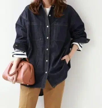 JOURNAL STANDARD relume 데님 오버 사이즈 셔츠