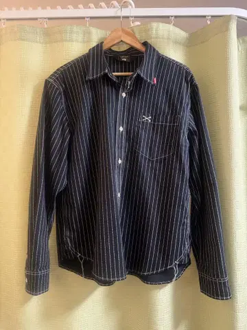 vanson 스트라이프 워바쉬 워크 셔츠 XL
