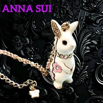 ANNA SUI 안나수이 토끼 목걸이 펜던트 비쥬 꽃