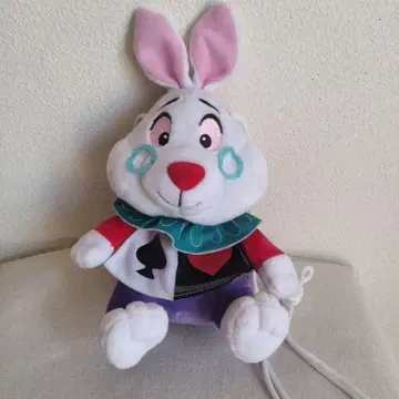새상품급 원더랜드 앨리스 화이트 토끼 봉제 인형 가마구치 지갑