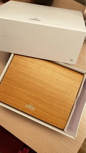OMEGA 우드 박스 사용설명서 포함 새상품