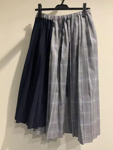 As know as anywear 체크 플리츠 스커트