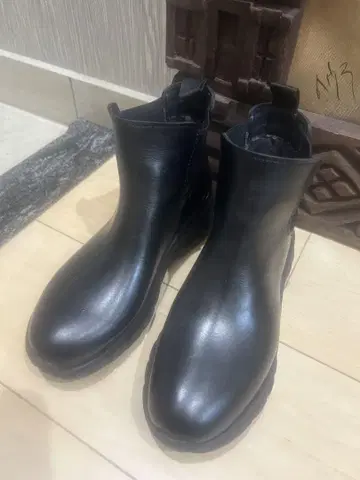 블랙 사이드 고어 부츠 사야 레인부츠