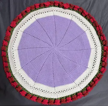 크로셰 뜨개질 은방울꽃 부케 담요 61cm