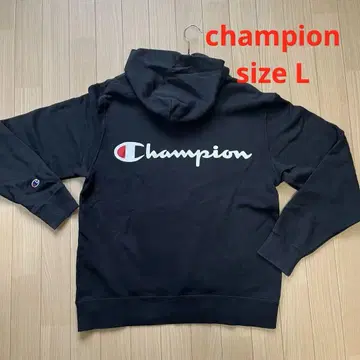 챔피언 블랙 후드티 XL