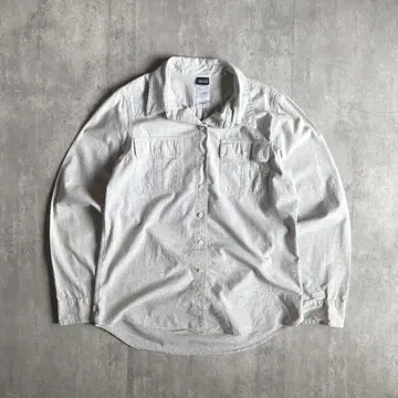 [ Patagonia ] 무지 코튼 셔츠 오가닉 코튼 화이트 구제 의류