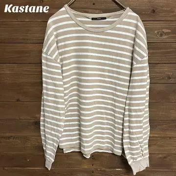 [카스타네] Kastane 스트라이프 긴팔 티셔츠 캐주얼 F