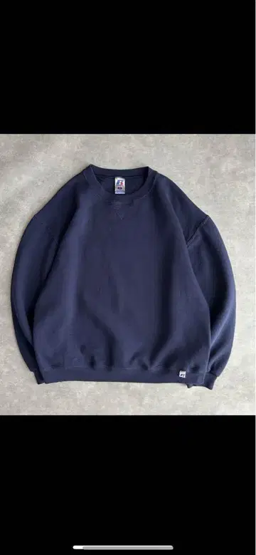 00s 러셀 애슬레틱 MUJI 맨투맨 앞 V 가제트 리 플레인