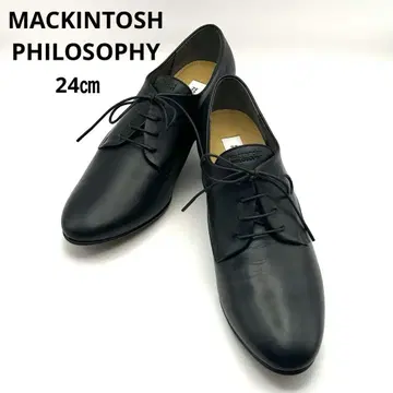 미사용 매킨토시 [ 24cm ] 레이스업 슈즈 가죽 블랙
