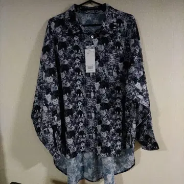 BEAMS 고양이 프린트 긴팔 셔츠