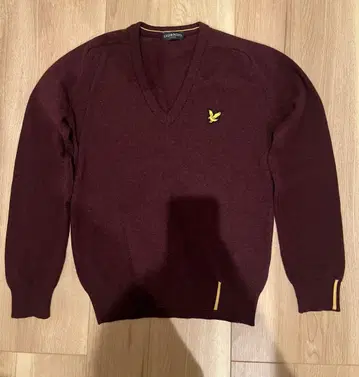 Lyle & Scott V넥 니트 스웨터 M 스코틀랜드제 엔지색