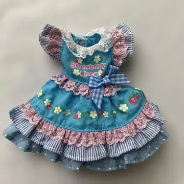 리카짱 딸기 무늬 리카짱 인형 의류 원피스