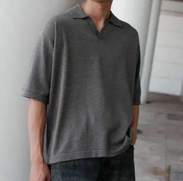 PIN BORDER KNIT POLO