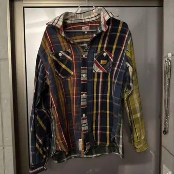 BILLYVAN 멀티 컬러 체크 긴팔 셔츠 XL