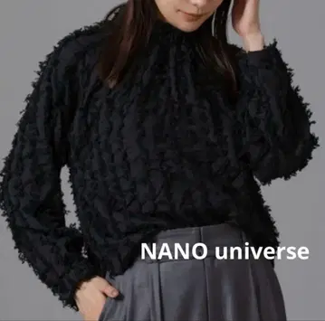 NANO universe 자카드 컷 상의*블랙
