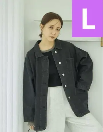 시마무라 mysa 다나카 리나 데님 자켓 중 블랙 L