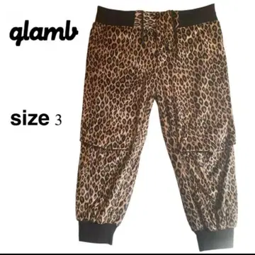 glamb 그램 레오파드 표범 무늬 레오파드 벨벳 조거 팬츠 3