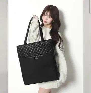 다리치 퀼팅 멀티 토트백 블랙