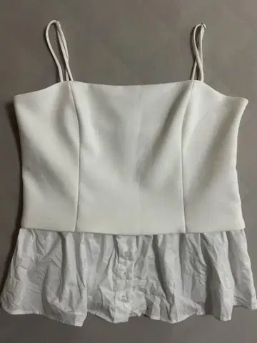ZARA 화이트 슬리브리스 프릴